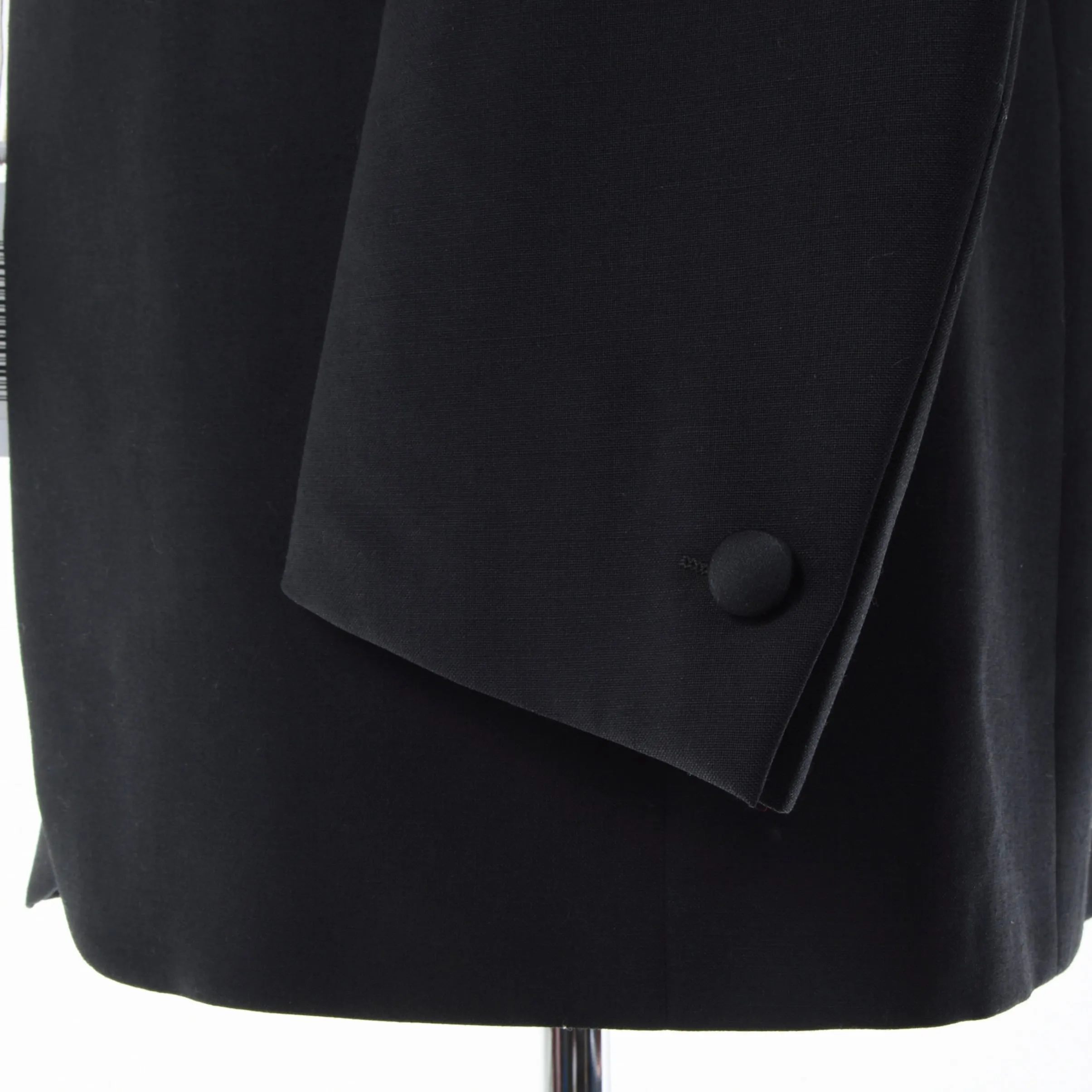 Classic Vintage Shawl Lapel 80% Wool 20% Mohair Tuxedo Size 52 - Black