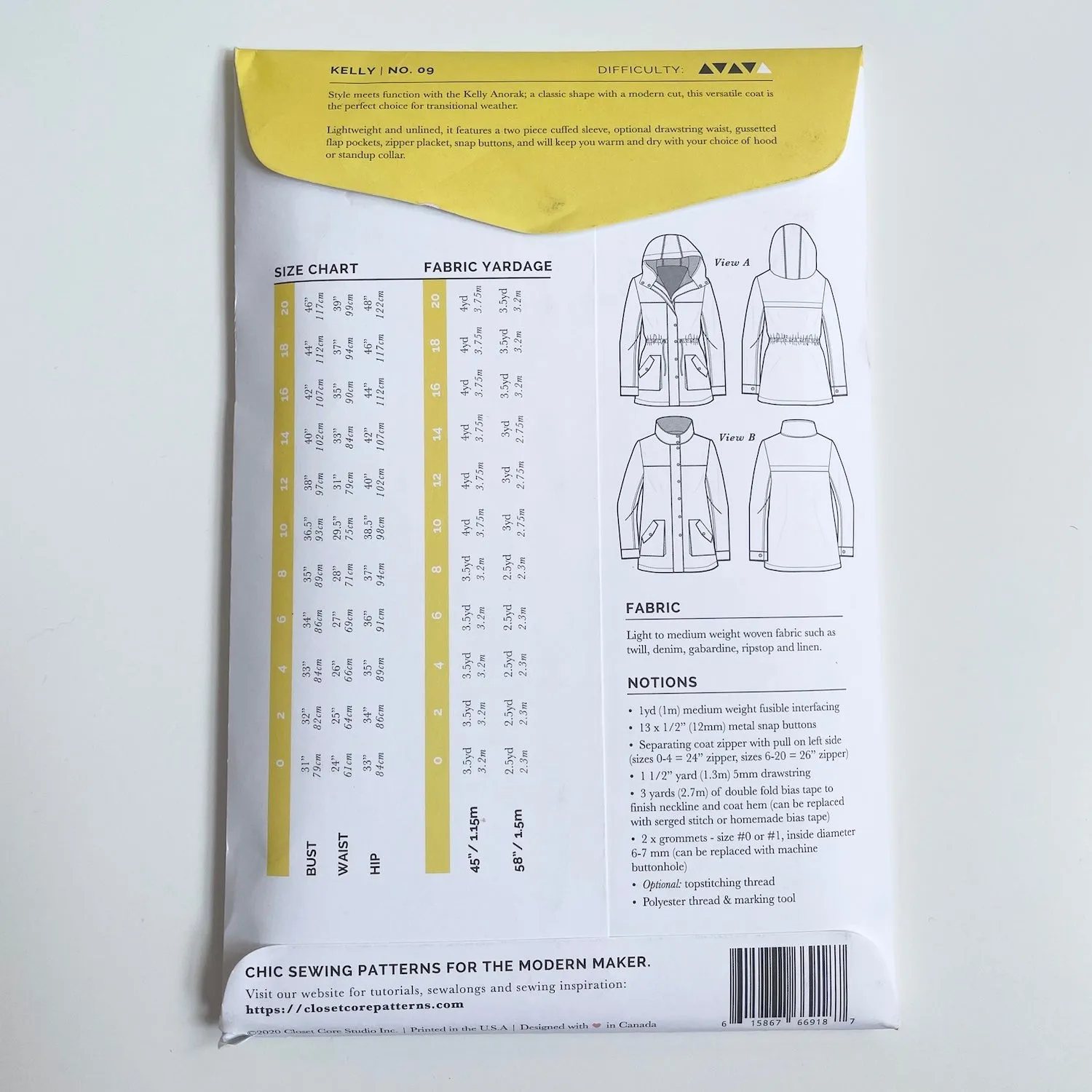 Closet Core Patterns : Kelly Anorak Jacket