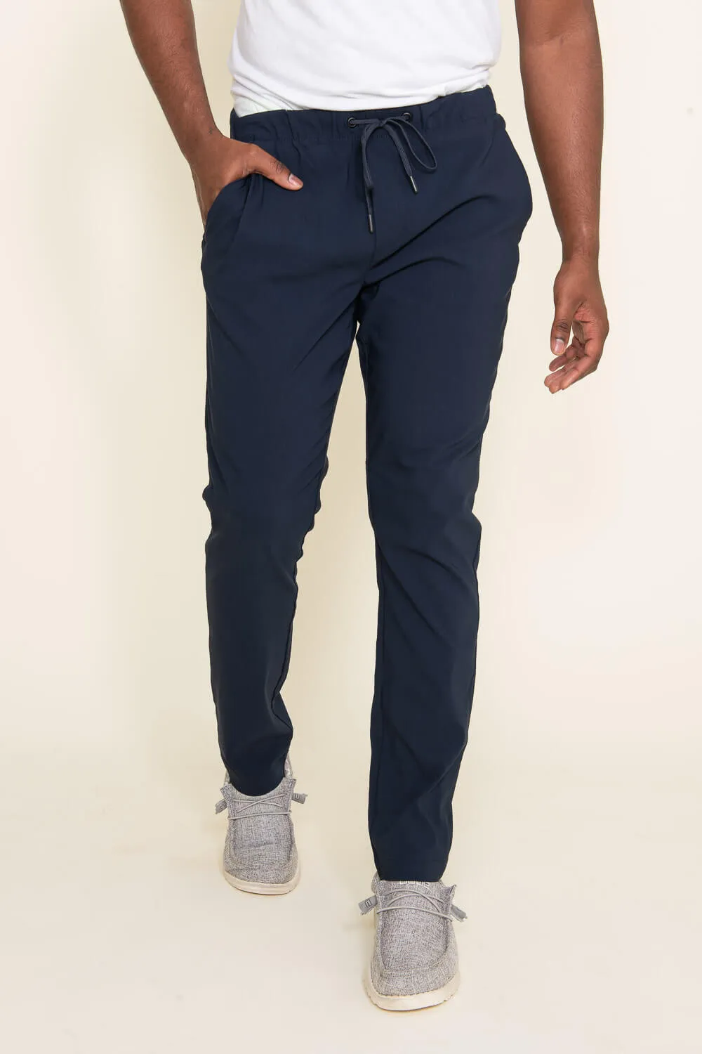 Copper & Oak Elastic File Tech Jogger Pants for Men in Navy | K2S4164-DKSAPPHIRE