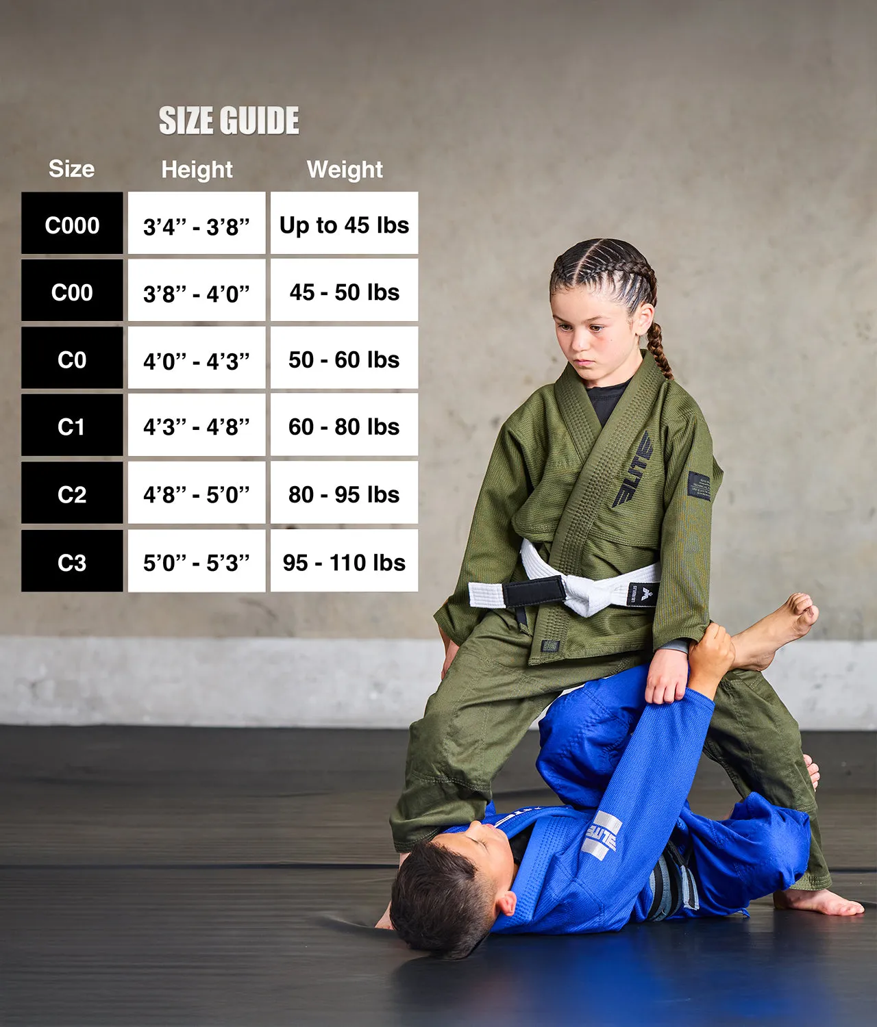 Core Green Brazilian Jiu Jitsu Kids BJJ Gi