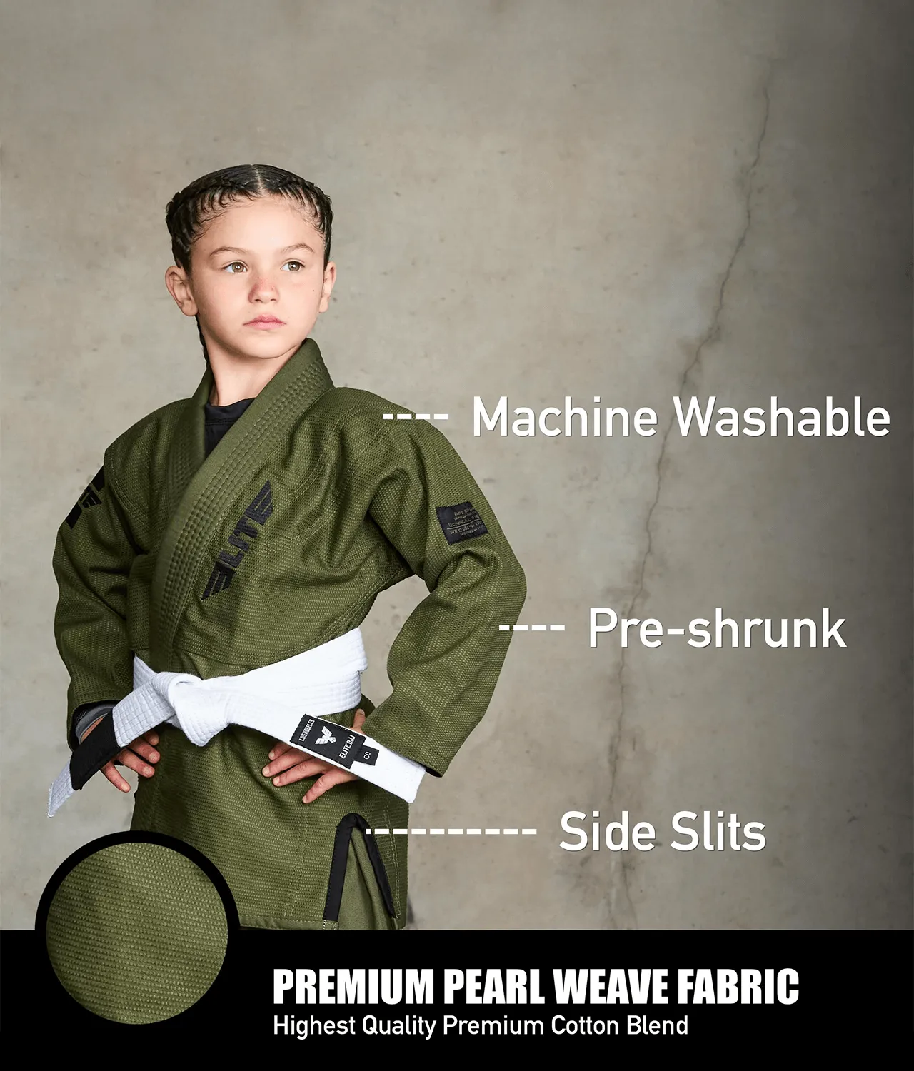 Core Green Brazilian Jiu Jitsu Kids BJJ Gi