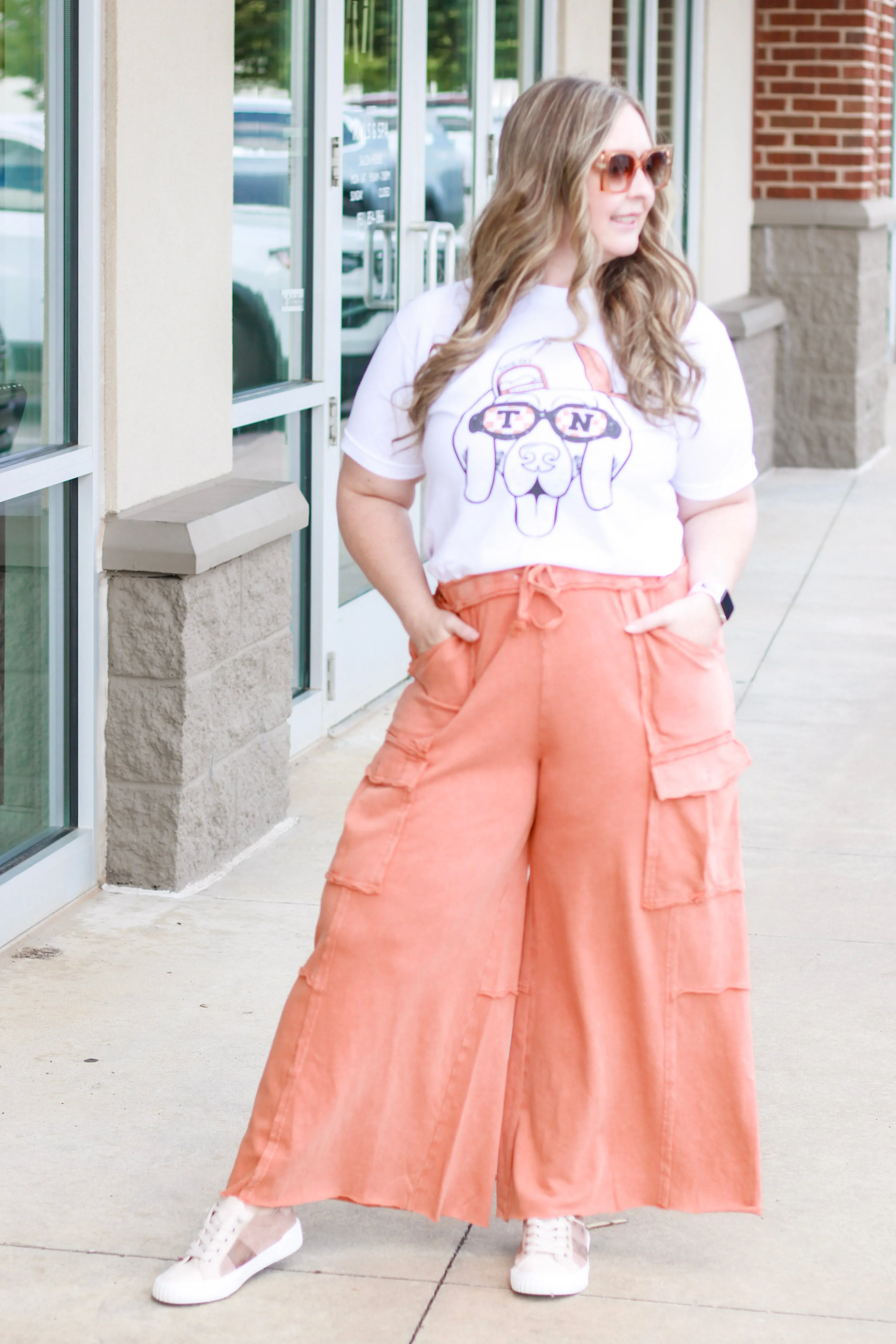 Crazy for You Wide Leg Pants in Faded Rust