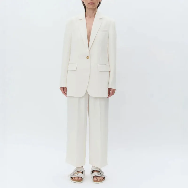 DAY BIRGER ET MIKKELSEN Jonah Classic Gabardine Trousers in Ivory