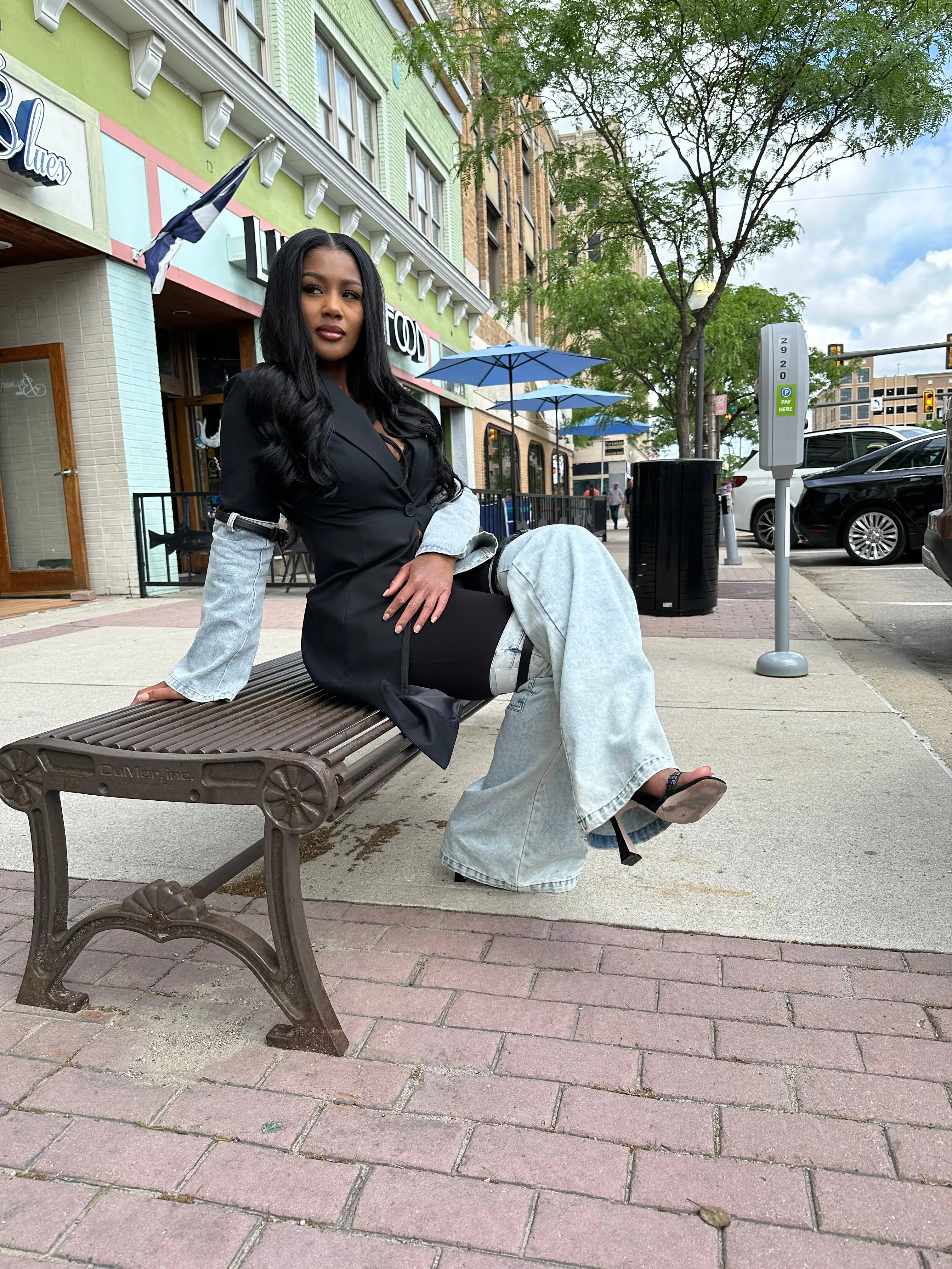 Denim Blaze Mix Trench
