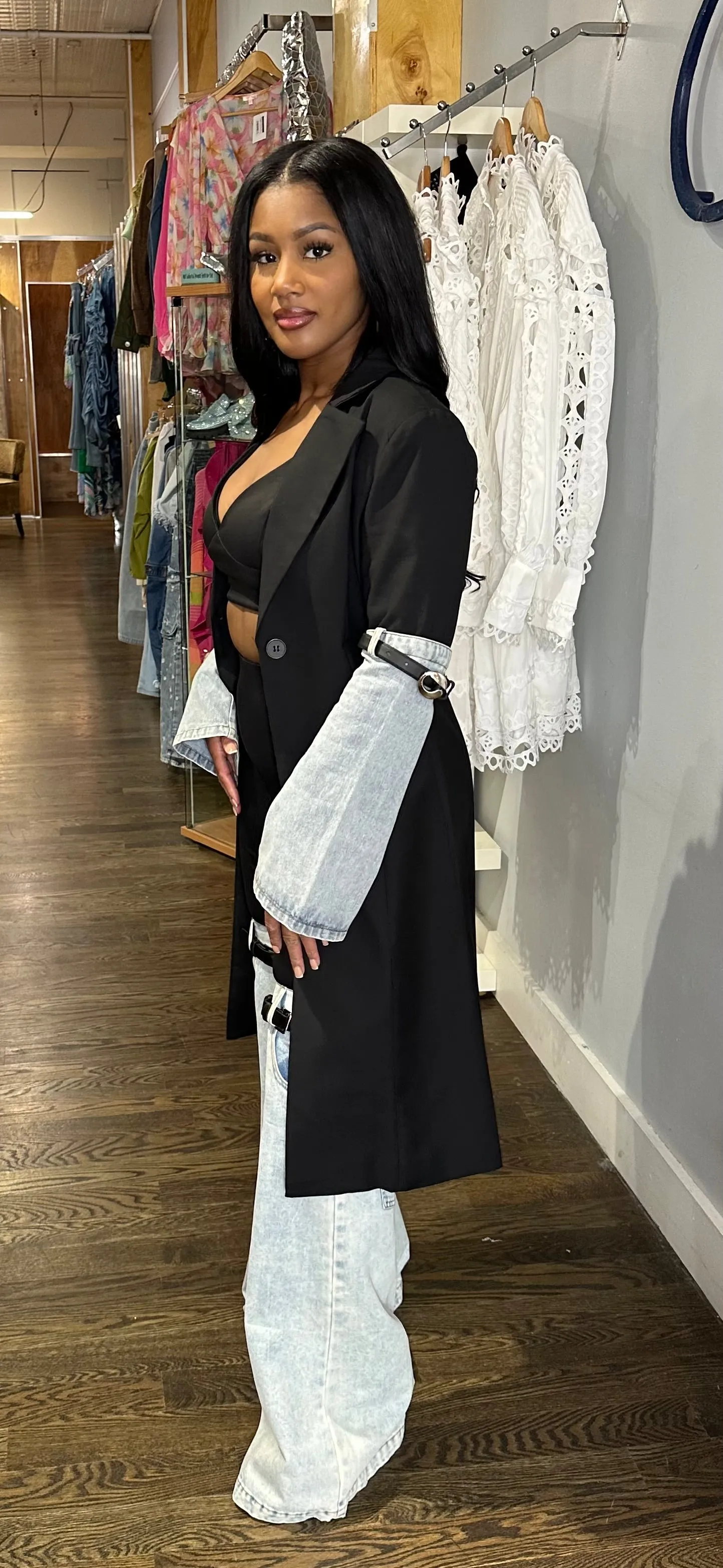 Denim Blaze Mix Trench