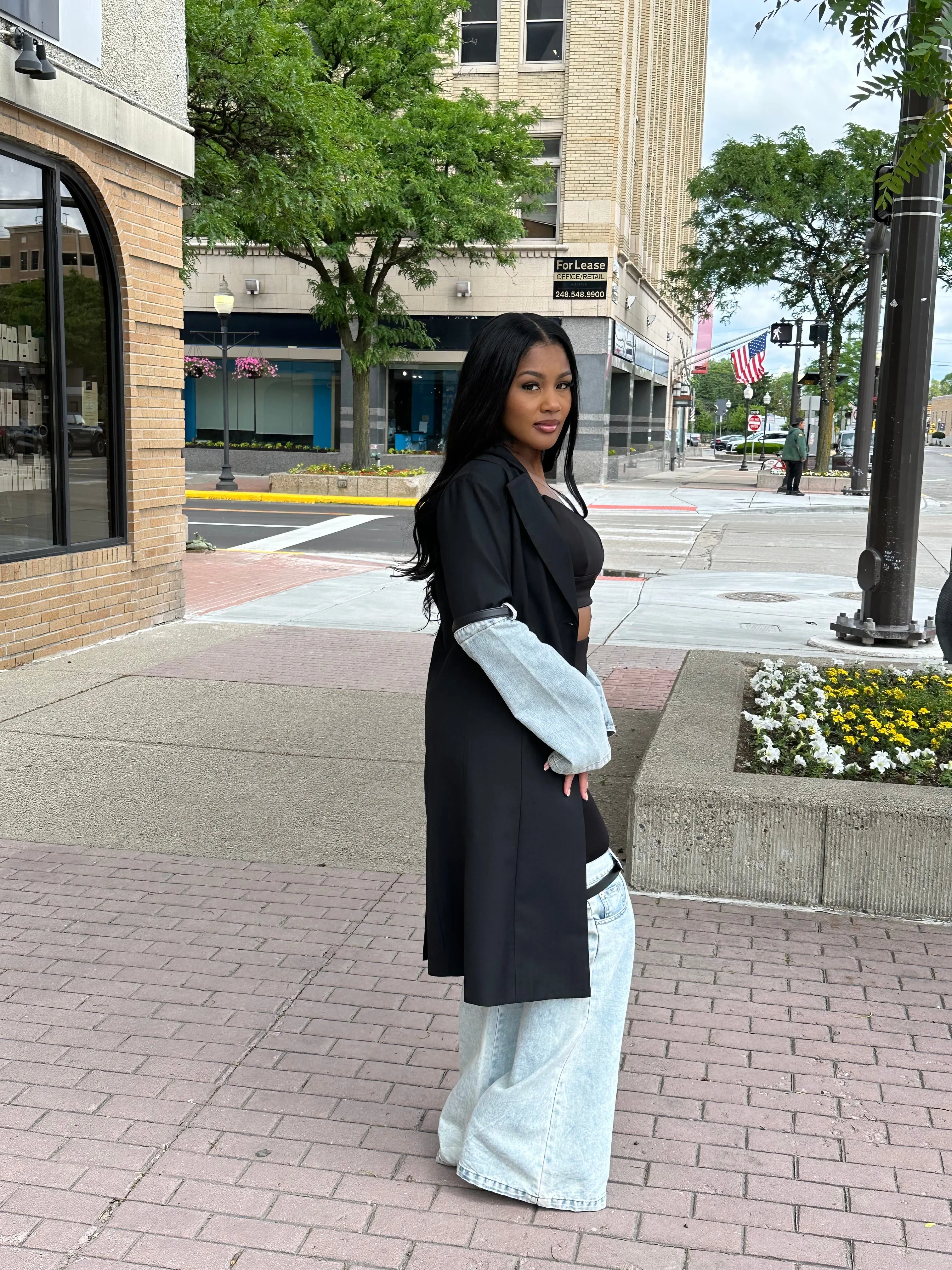 Denim Blaze Mix Trench