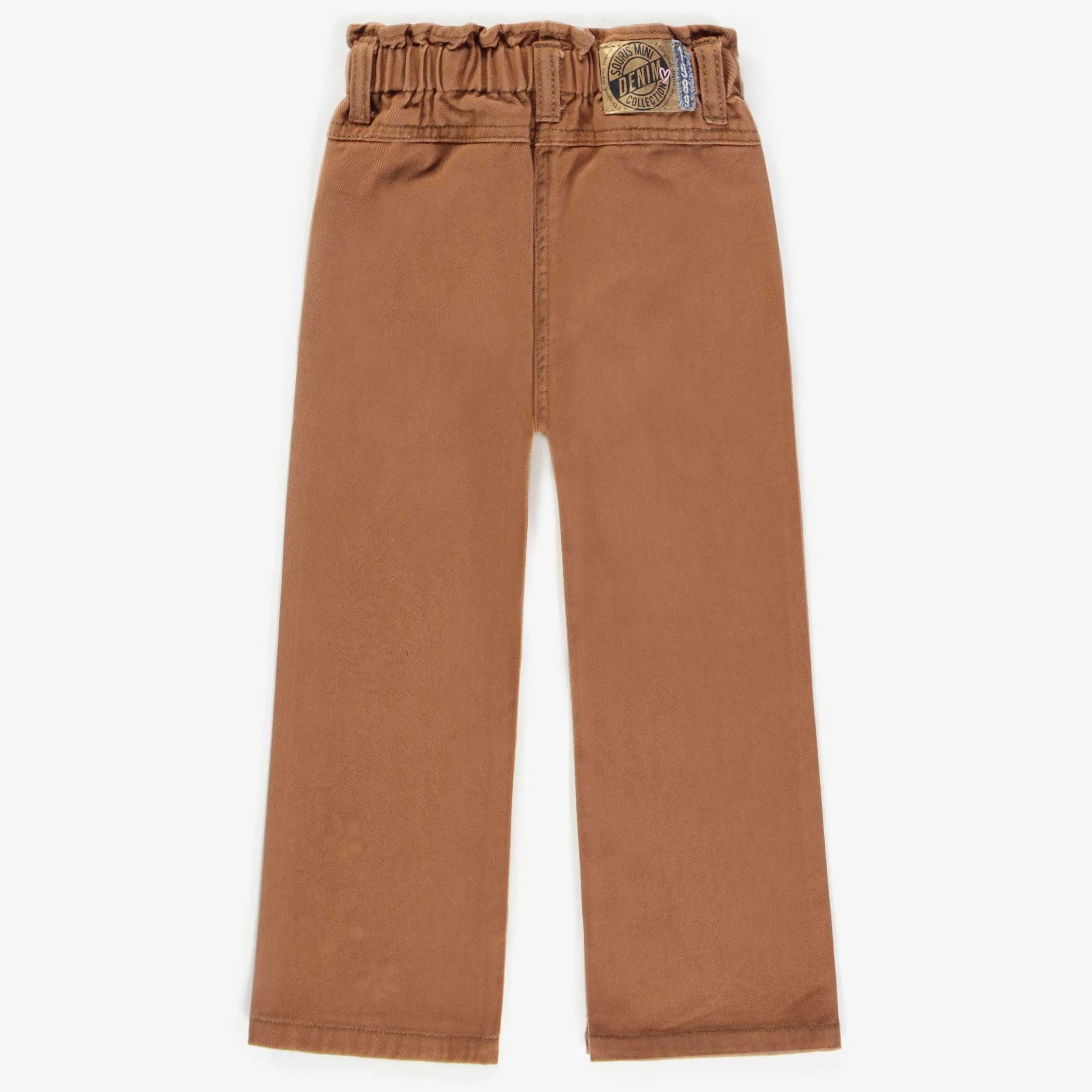 Denim caramel extensible coupe jambe large, enfant || Caramel stretch wide leg fit denim, child
