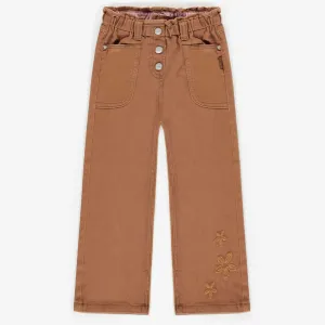 Denim caramel extensible coupe jambe large, enfant || Caramel stretch wide leg fit denim, child