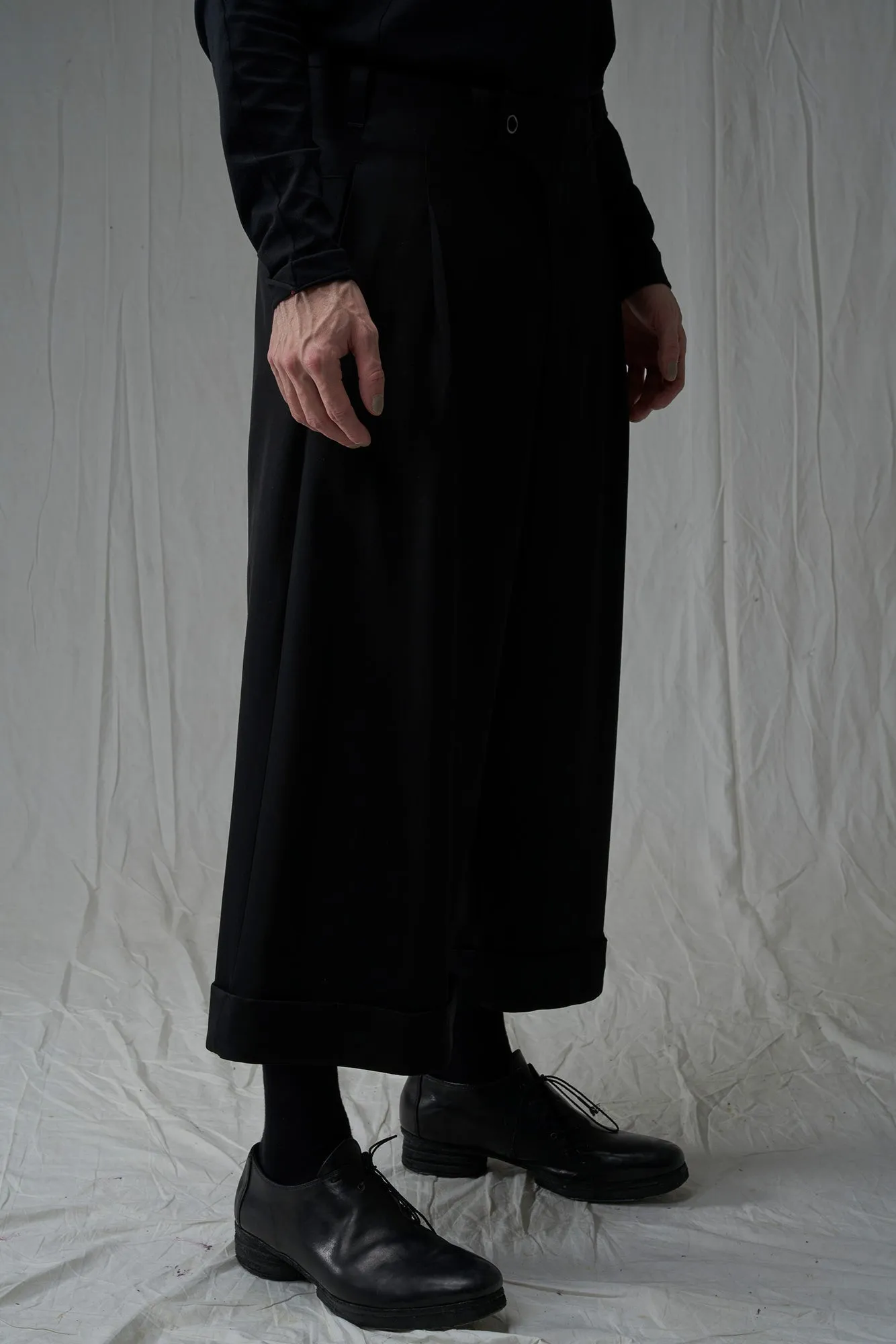 DEVOA Trouser Wool Gabardine Ultra Black