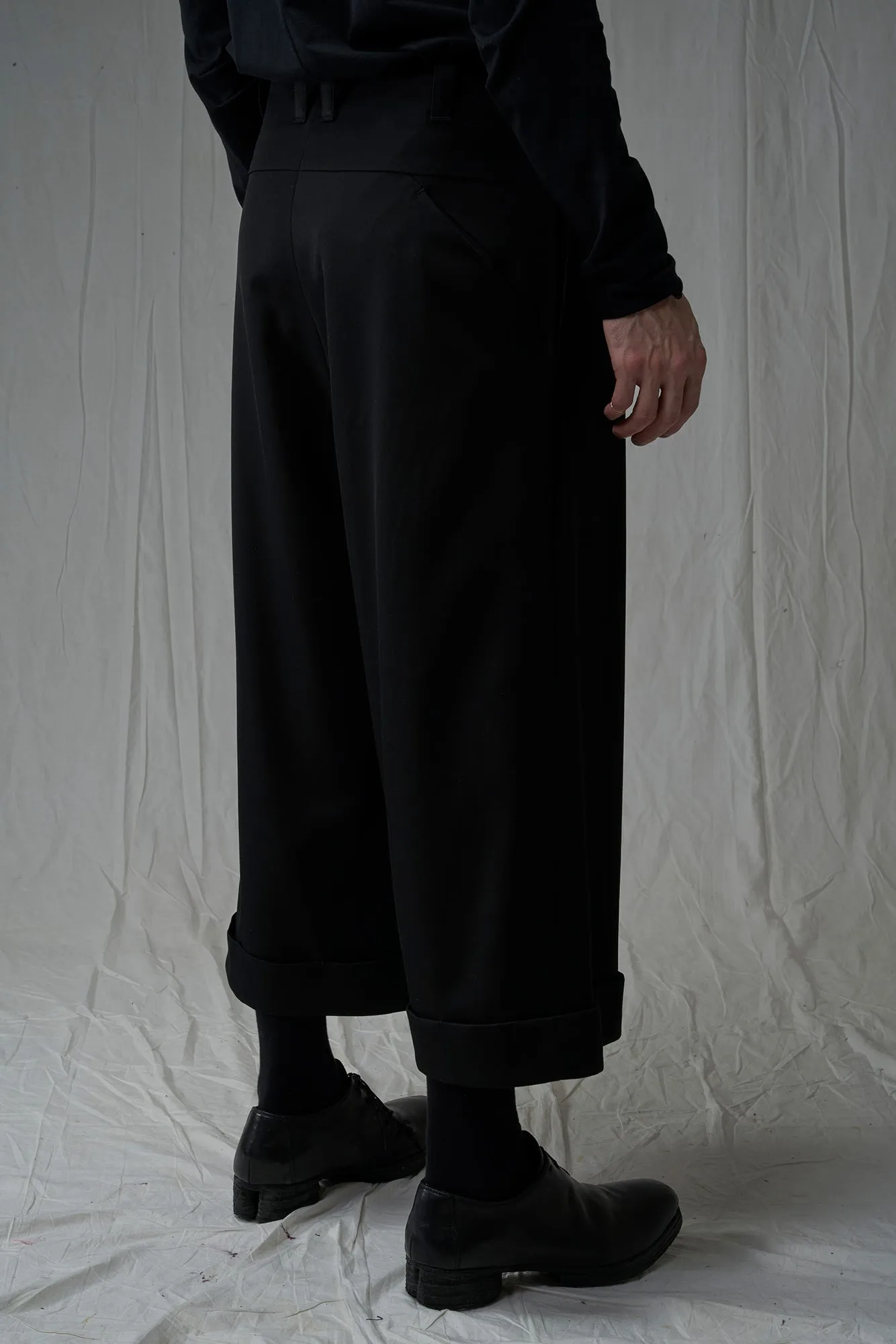 DEVOA Trouser Wool Gabardine Ultra Black