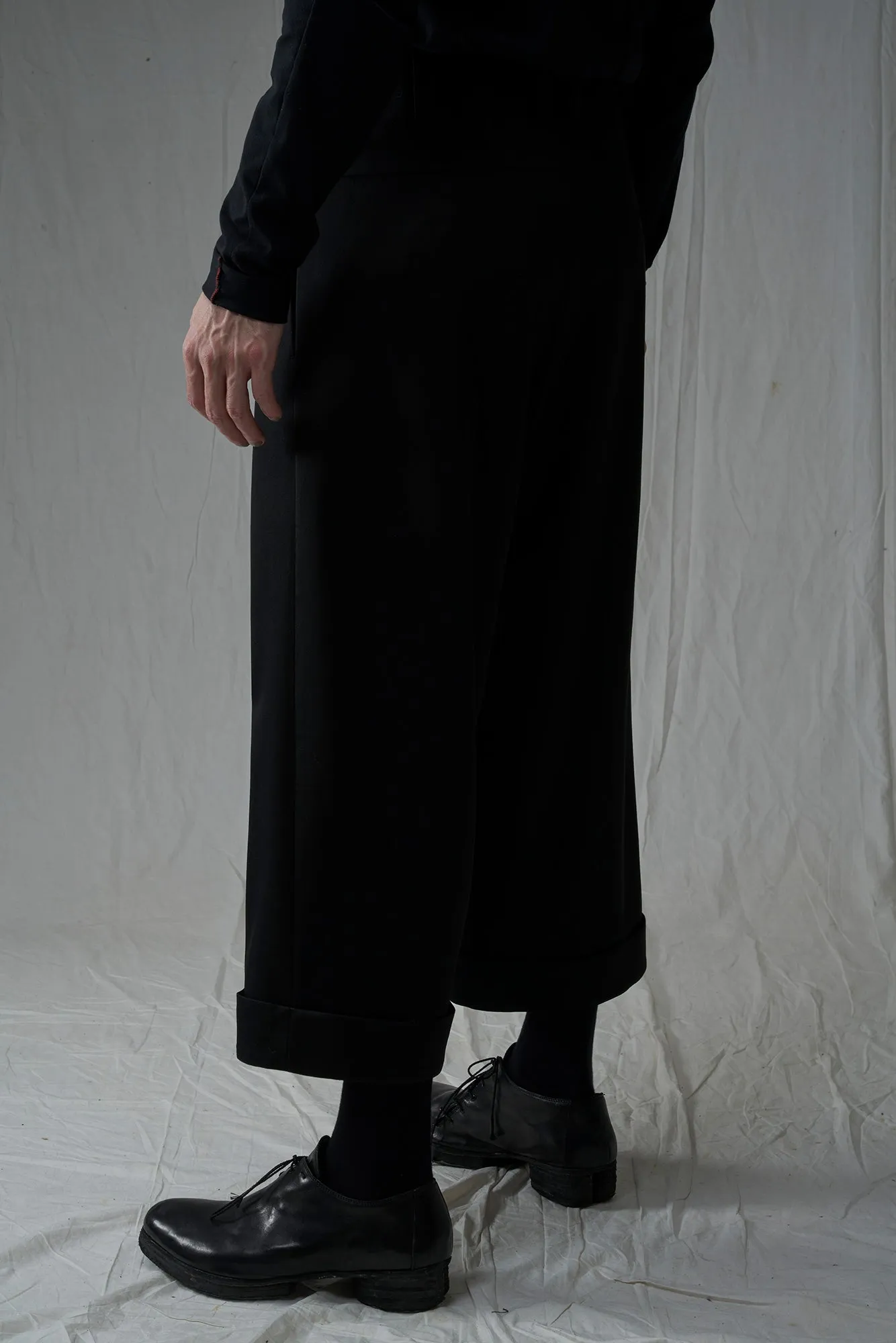 DEVOA Trouser Wool Gabardine Ultra Black