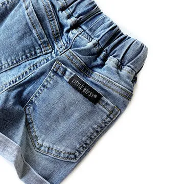 DISTRESSED DENIM SHORTS