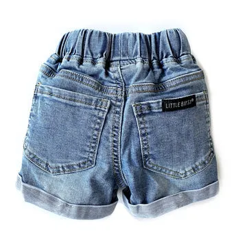 DISTRESSED DENIM SHORTS