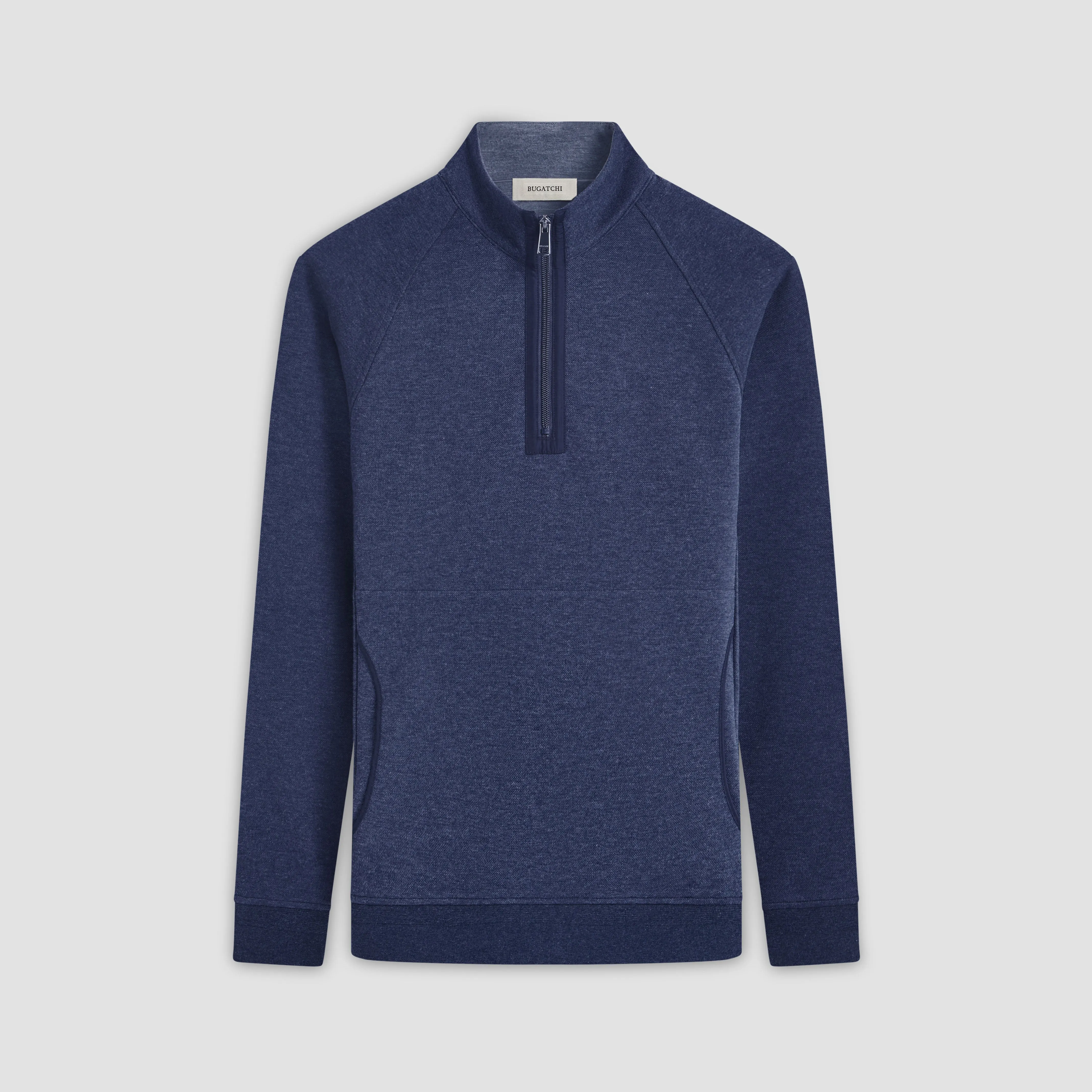 Double Sided Pique/Heather Quarter-Zip Pullover