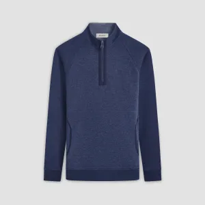 Double Sided Pique/Heather Quarter-Zip Pullover