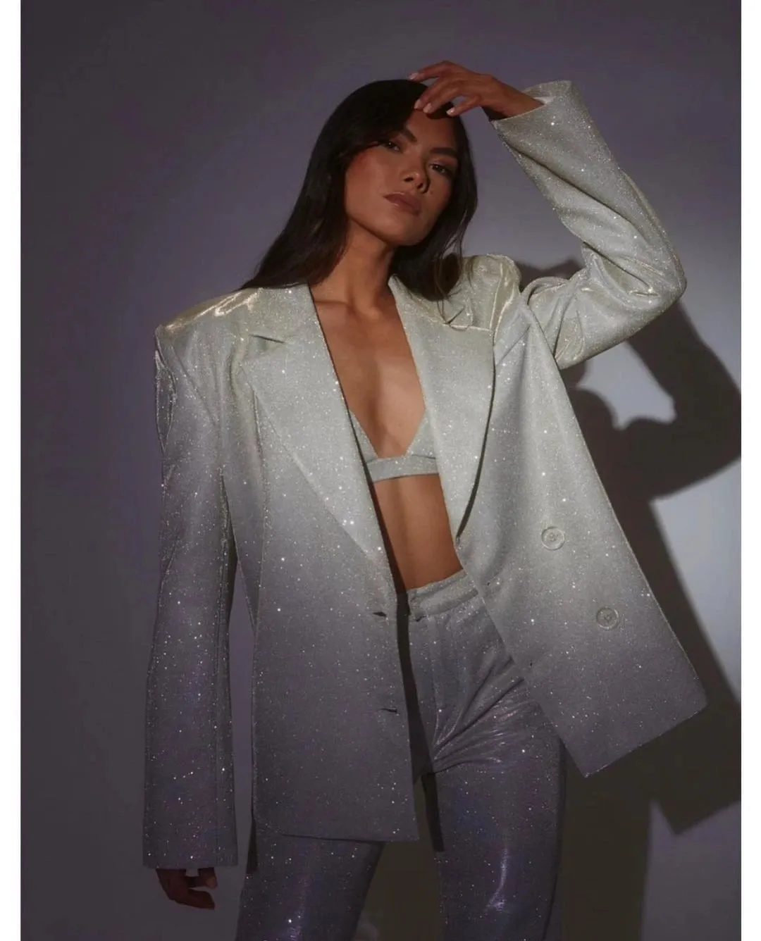 Dreamofthe90s Glitter Blazer Party Suit Set