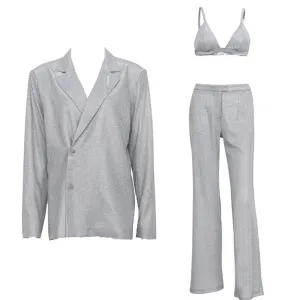 Dreamofthe90s Glitter Blazer Party Suit Set