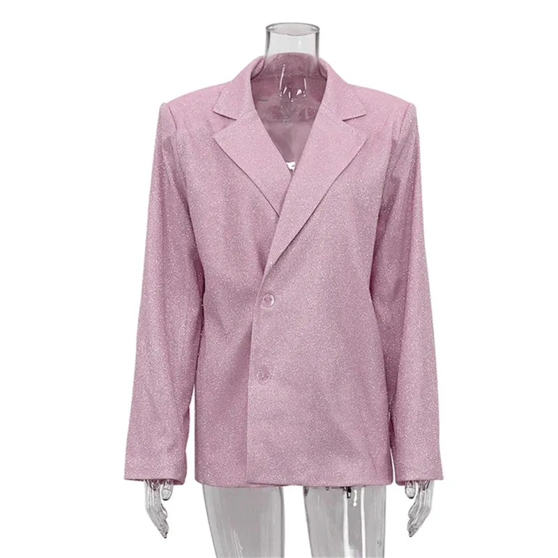 Dreamofthe90s Glitter Blazer Party Suit Set