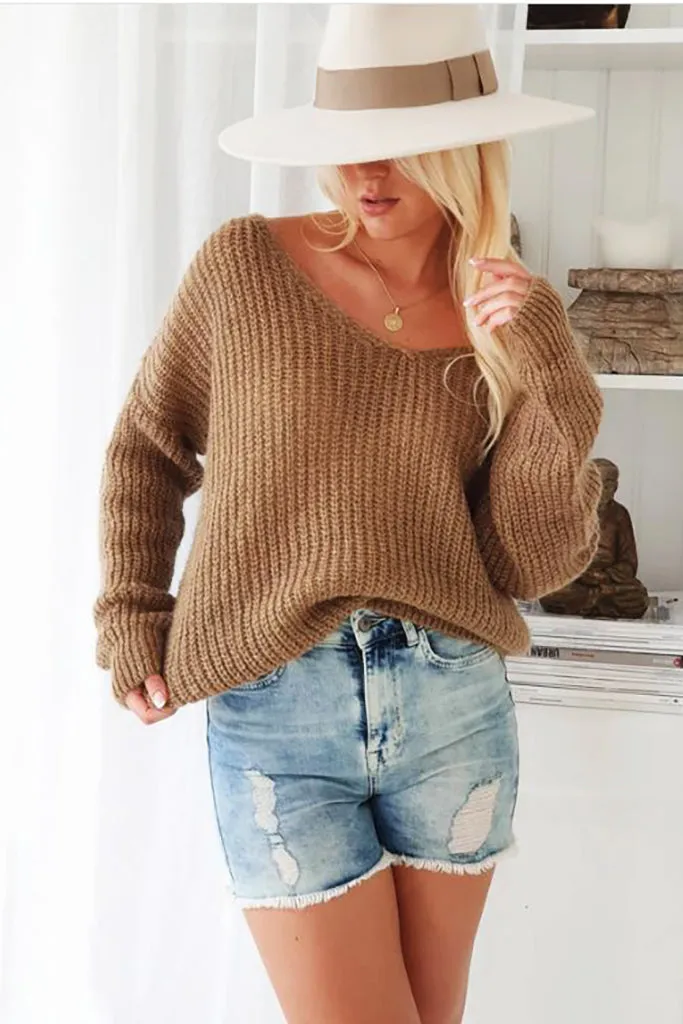 Dreams Mohair Knit in Camel