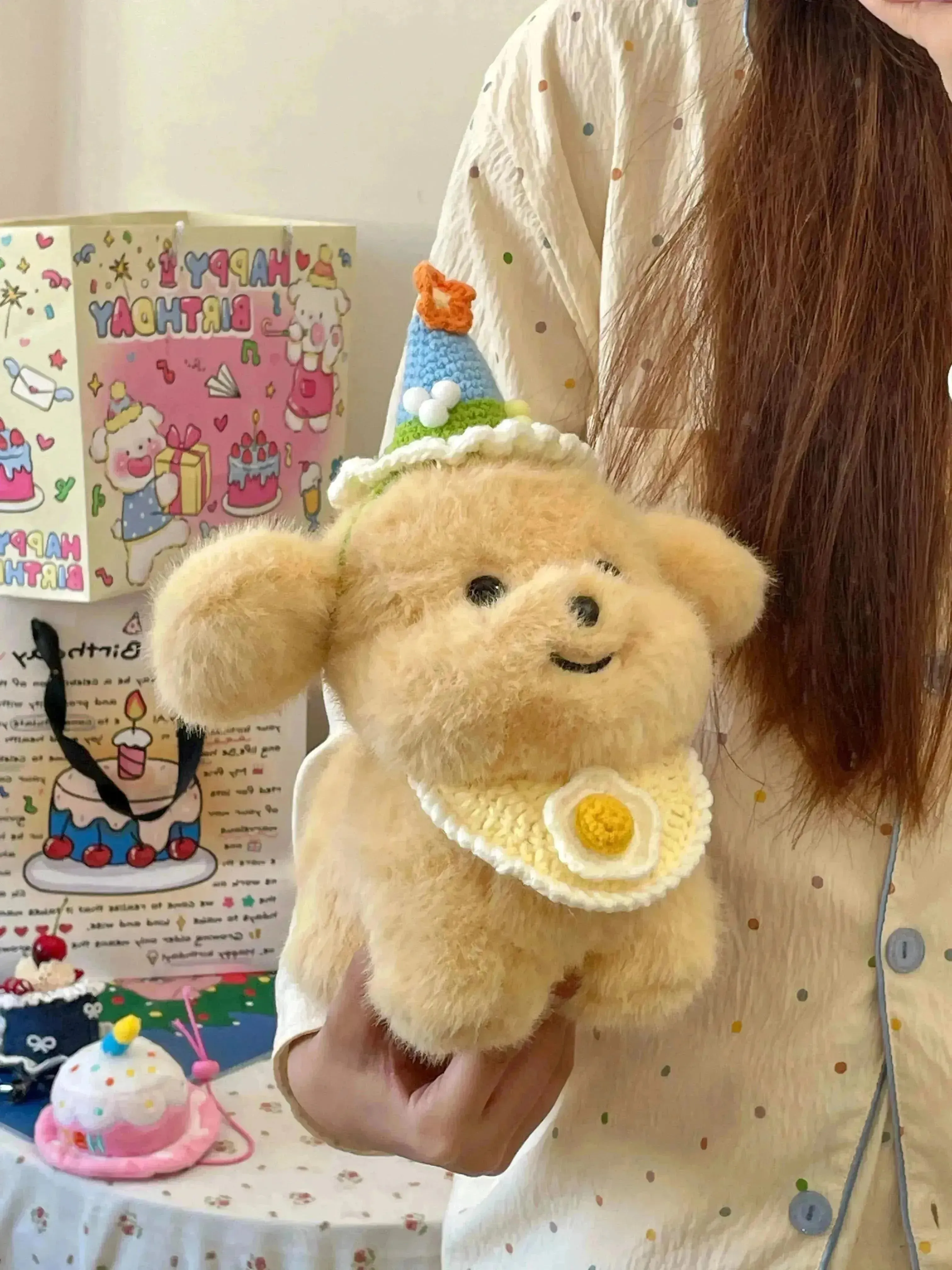 Dressed up Puppy Plushie (21 cm)