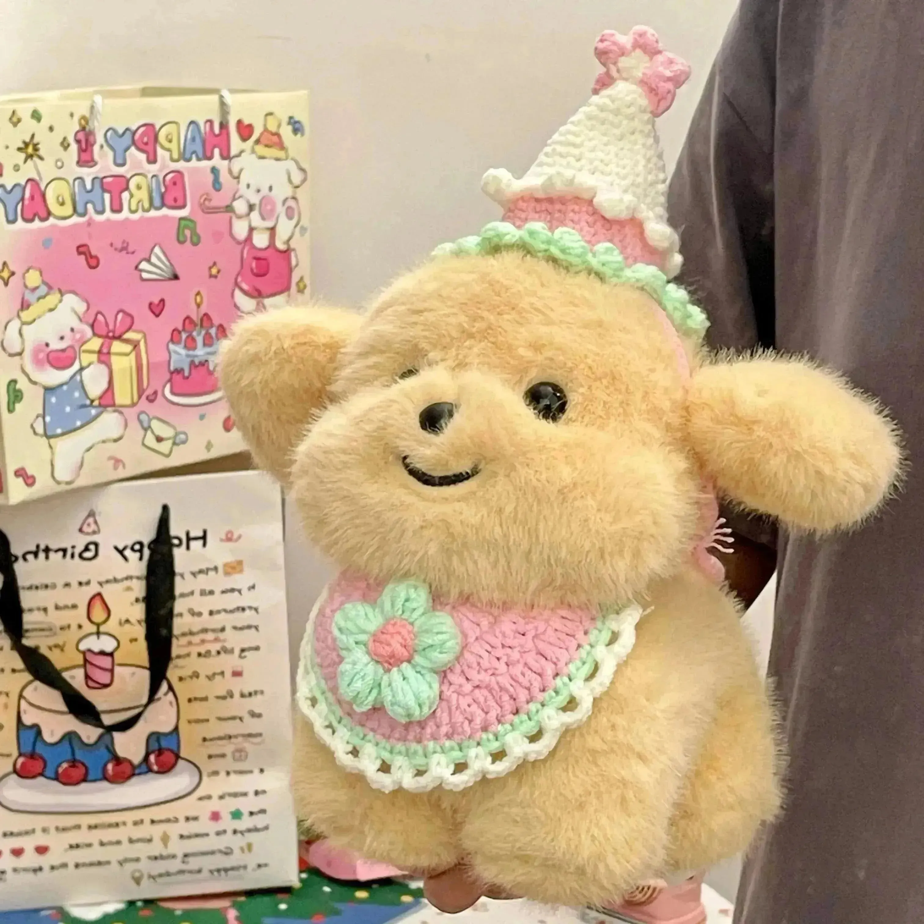 Dressed up Puppy Plushie (21 cm)