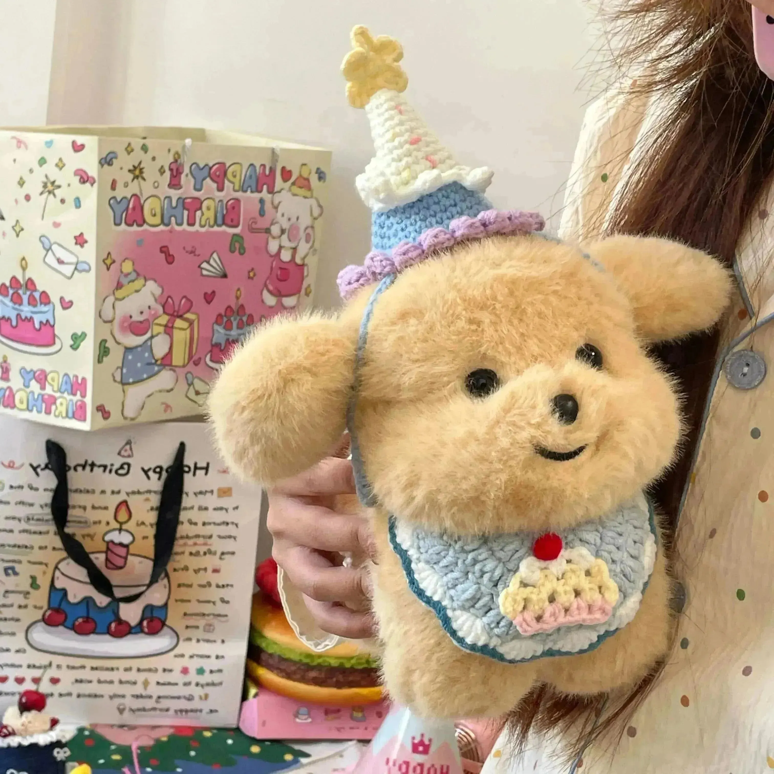 Dressed up Puppy Plushie (21 cm)