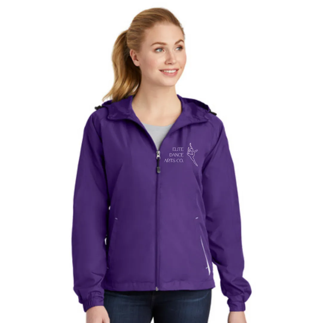 Elite Dance  Ladies Colorblock Hooded Raglan Jacket
