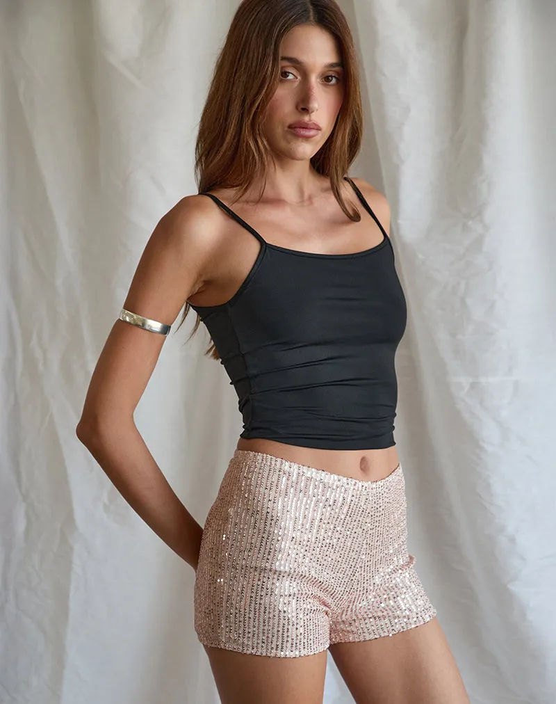 Erna Micro Short in Sequin Bronze