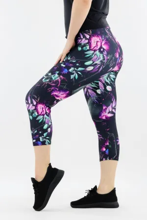 Evanescent Flower - Casual - Capri Leggings
