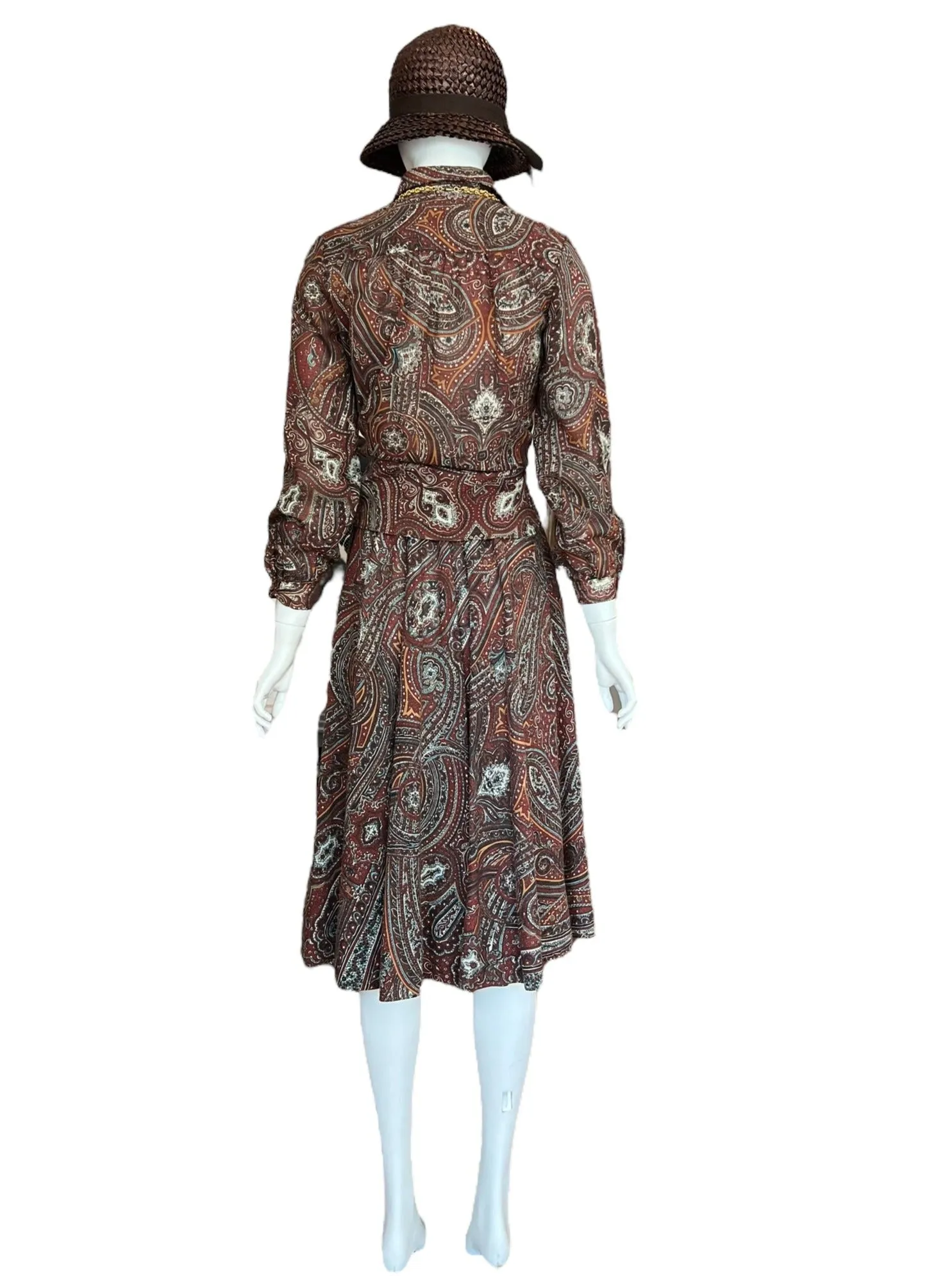Fall two Piece Skirt Blouse Set