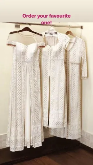 Fashion vibes  Boutique Viscose Chikankari Anarkali Suit