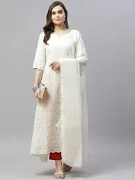 Fashion vibes  Boutique Viscose Chikankari Anarkali Suit