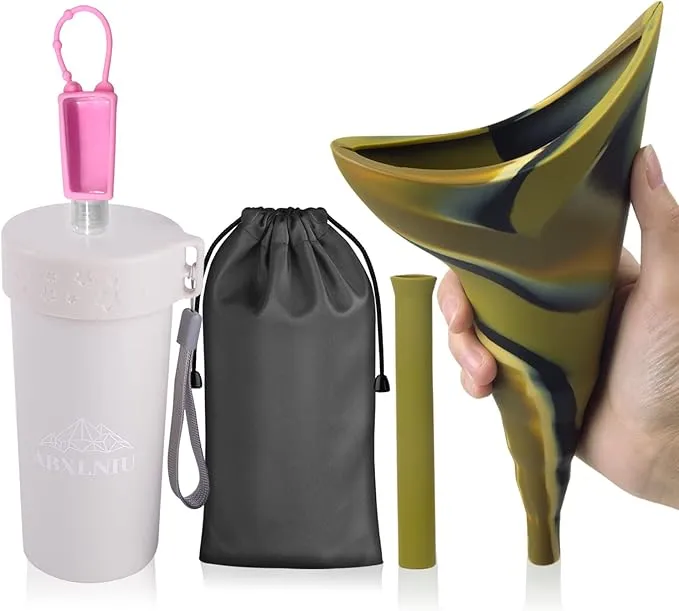 Female Urination Device with Cup, Female Urinals Portable Pee Funnel for Women - Standing Up to Pee Anywhere, Womens Pee Funnel Camping/Hiking Gear Gifts for Women
