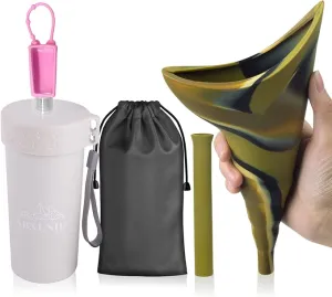 Female Urination Device with Cup, Female Urinals Portable Pee Funnel for Women - Standing Up to Pee Anywhere, Womens Pee Funnel Camping/Hiking Gear Gifts for Women