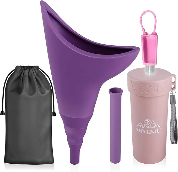 Female Urination Device with Cup, Female Urinals Portable Pee Funnel for Women - Standing Up to Pee Anywhere, Womens Pee Funnel Camping/Hiking Gear Gifts for Women