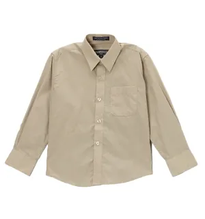 Ferrecci Boys Cotton Blend Khaki Dress Shirt