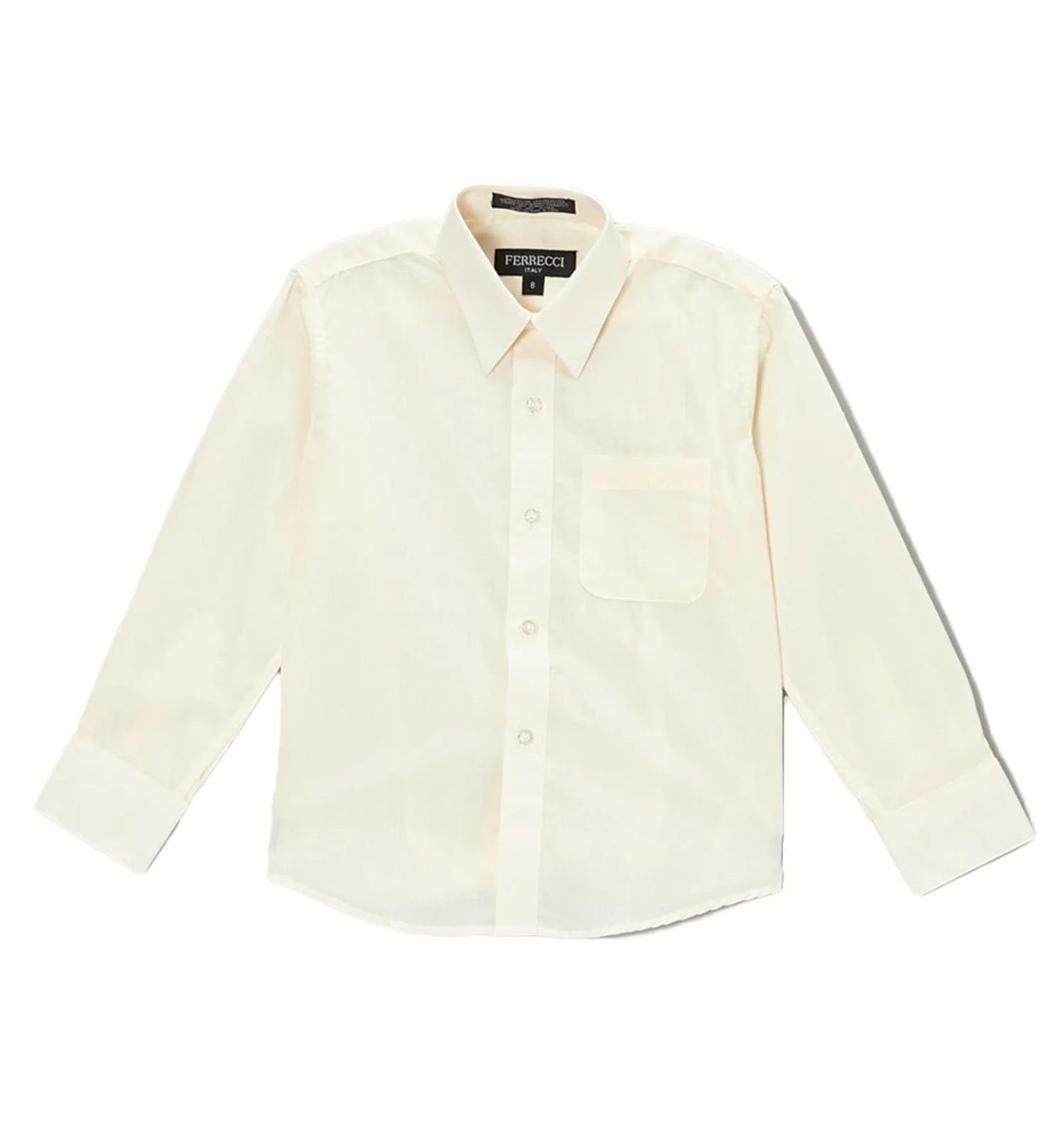 Ferrecci Boys Cotton Blend Off White Dress Shirt