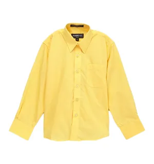 Ferrecci Boys Cotton Blend Yellow Dress Shirt