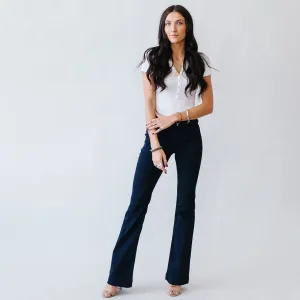 Flare Jeggings in Dark Wash