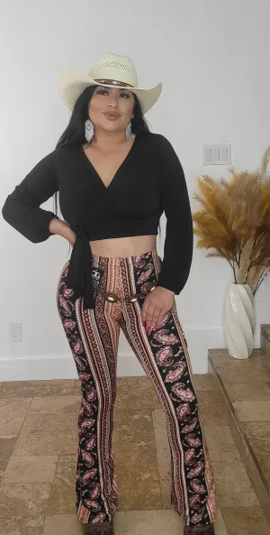 Flare legging BLK RUST BOHO