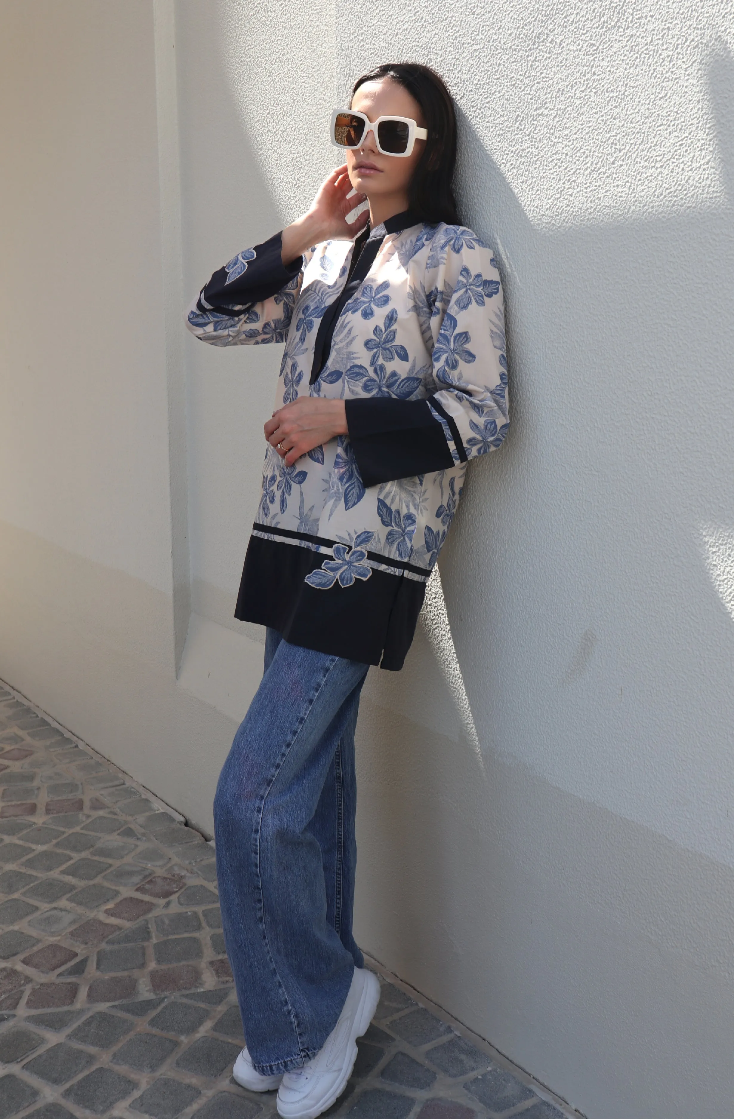 Floral Appliqué Tunic