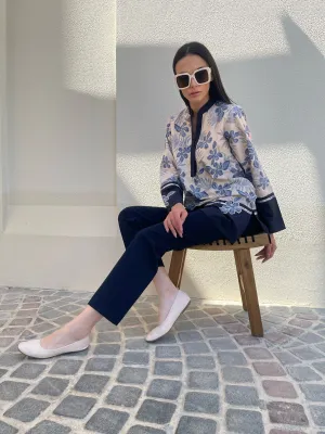 Floral Appliqué Tunic