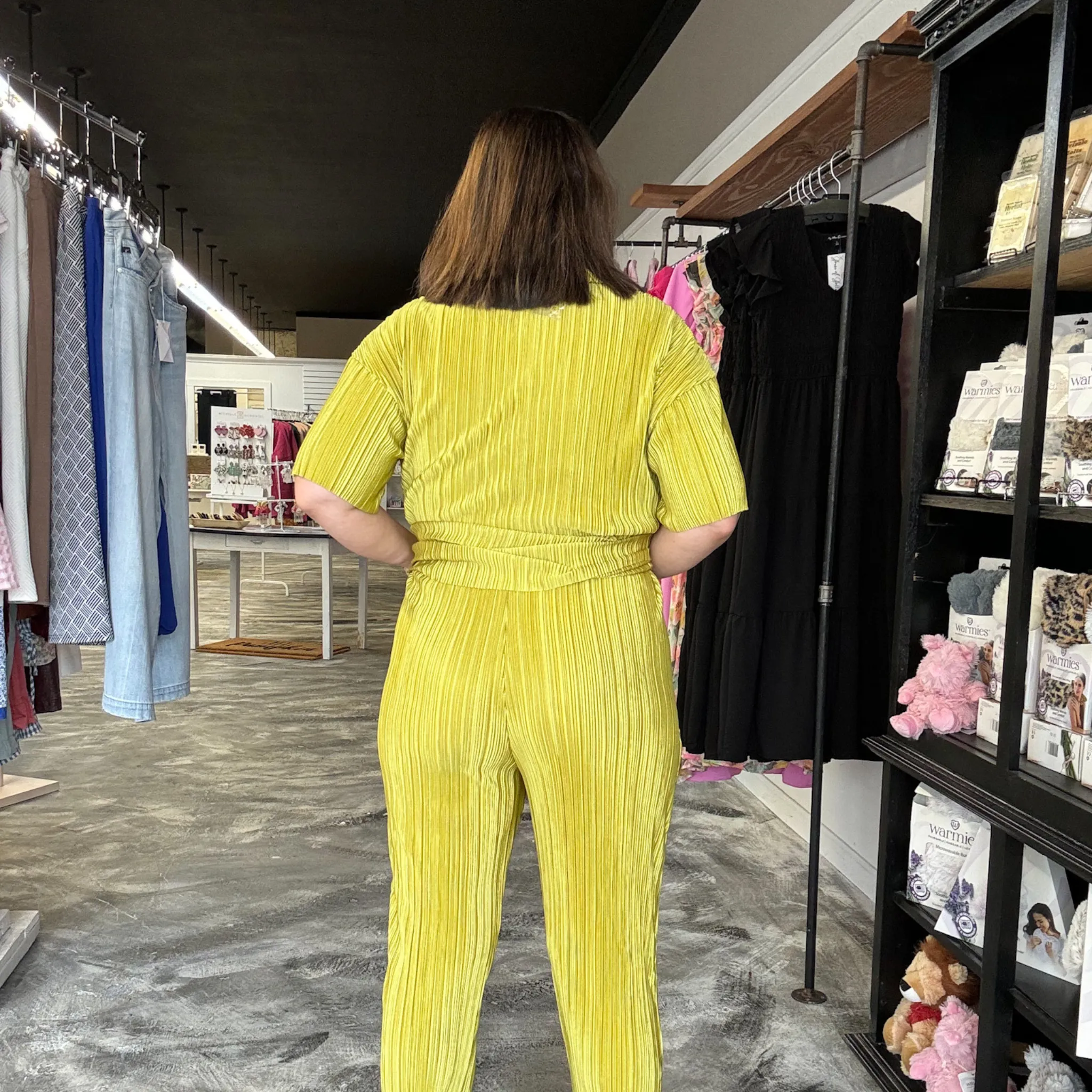 Florida Keys Cutie Lime Pleated Set
