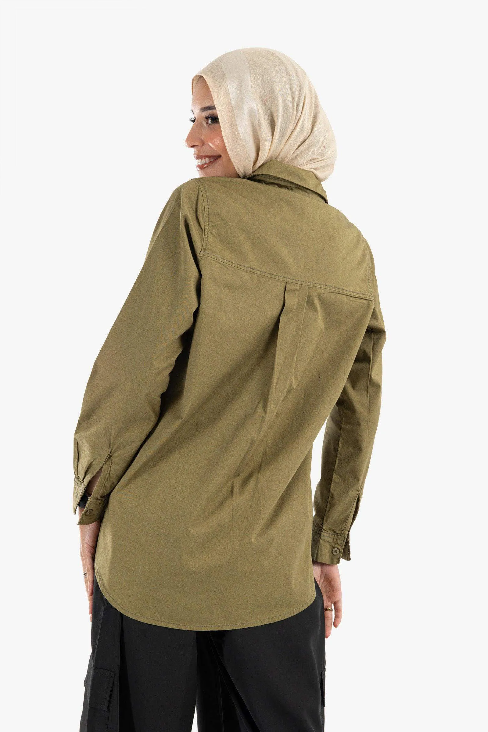 Gabardine Hip Length Shirt
