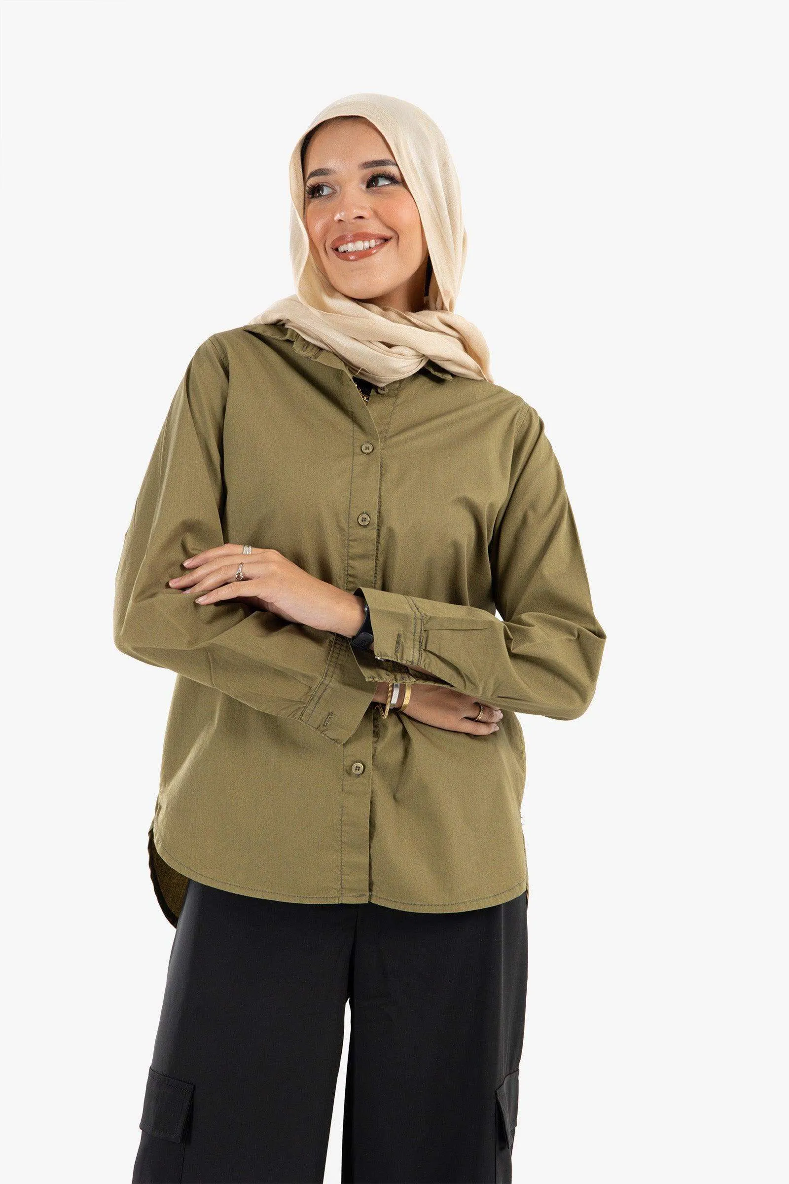 Gabardine Hip Length Shirt