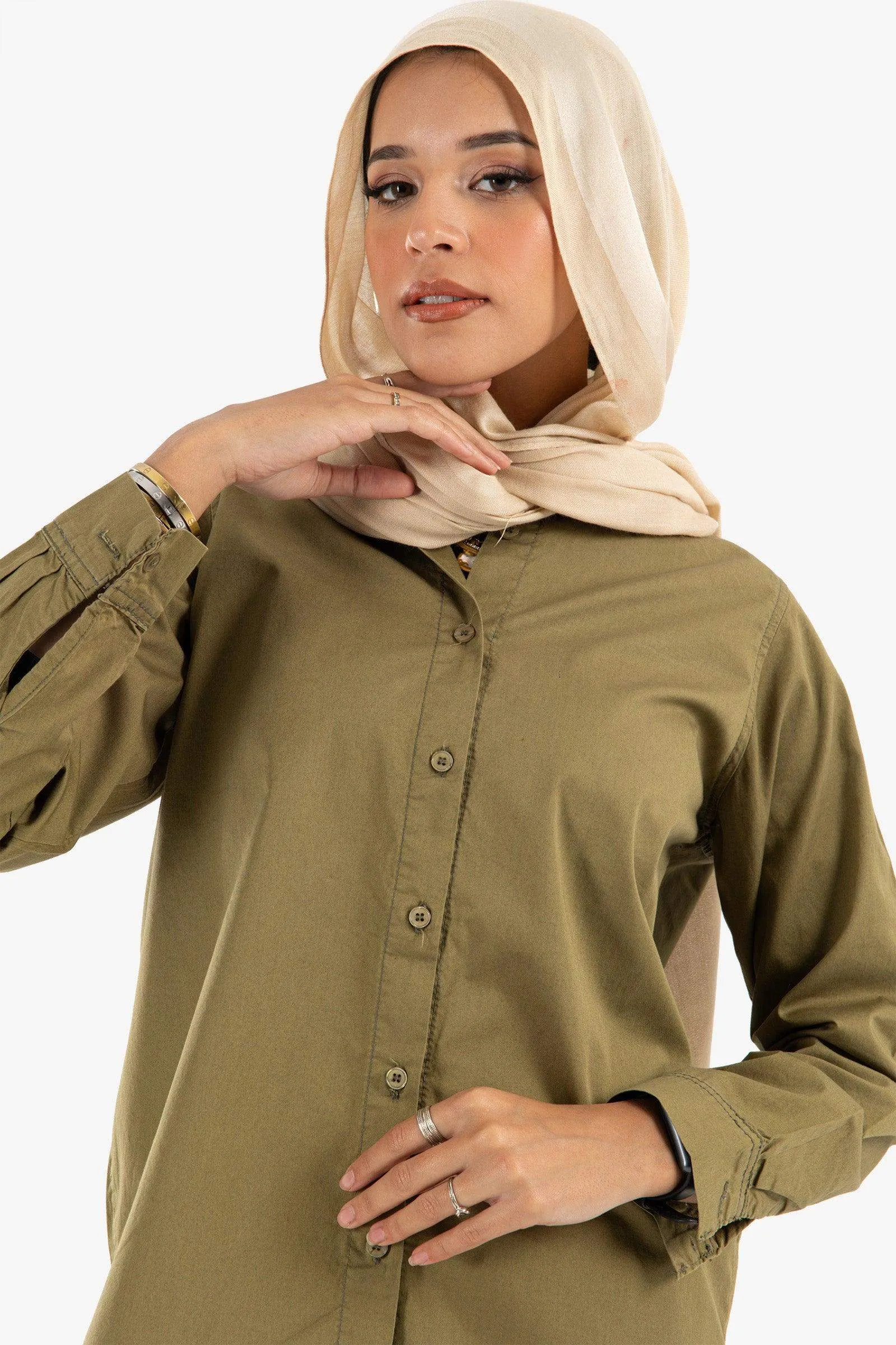Gabardine Hip Length Shirt