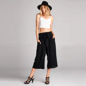 Gauze Culottes With Pockets