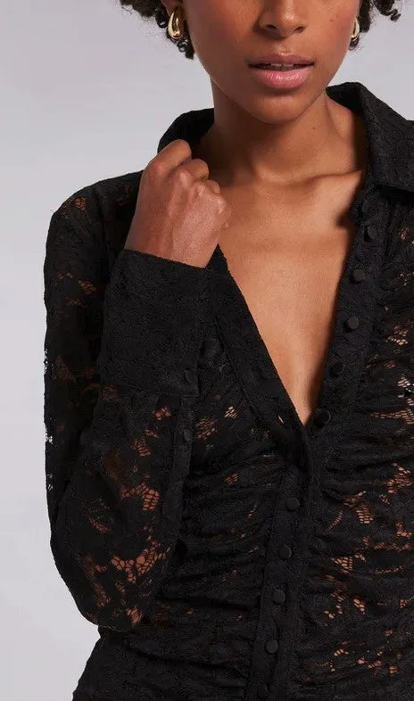 Generation Love Jolene Stretch Lace Shirt - Black