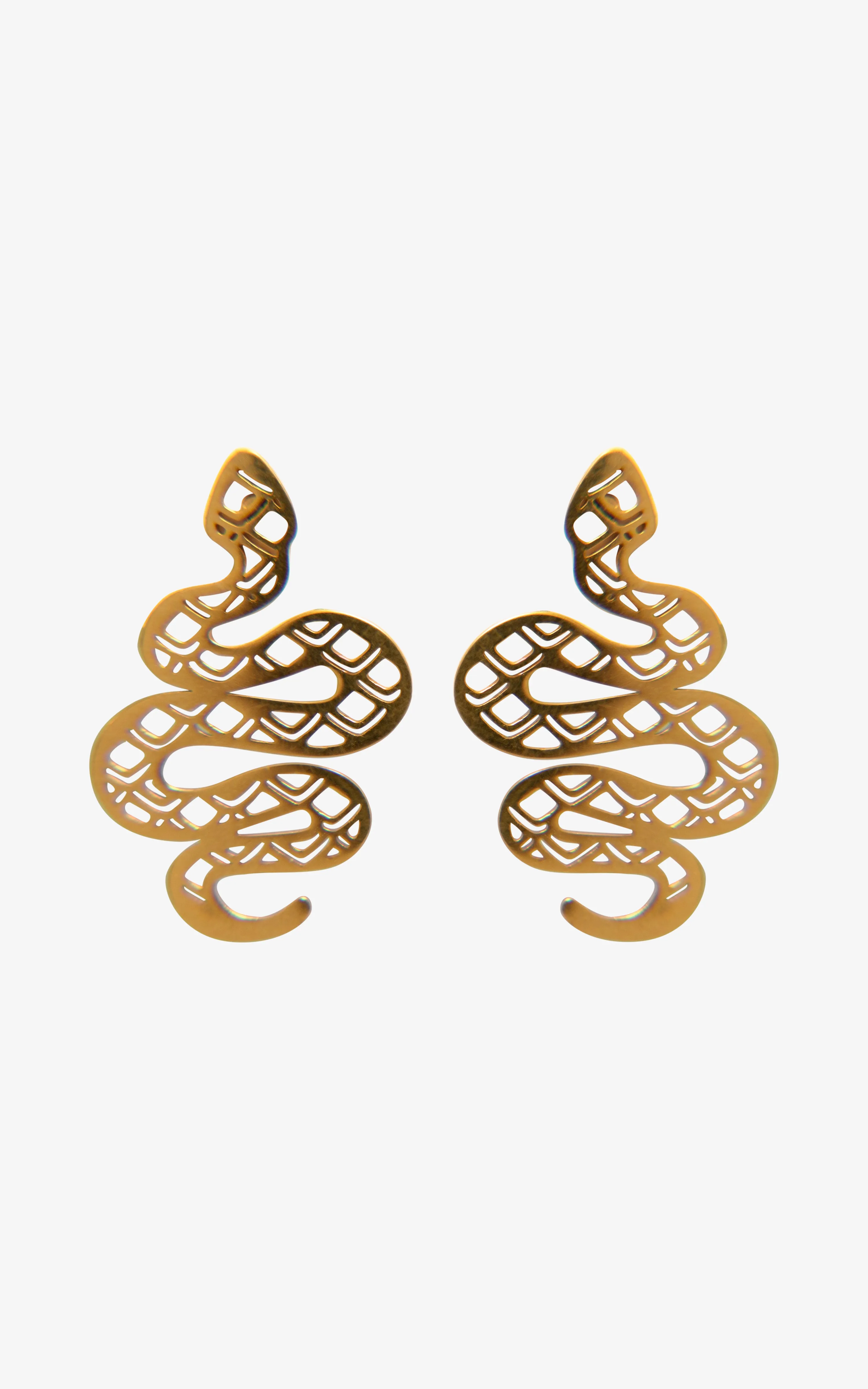 Geometric Snake Earrings