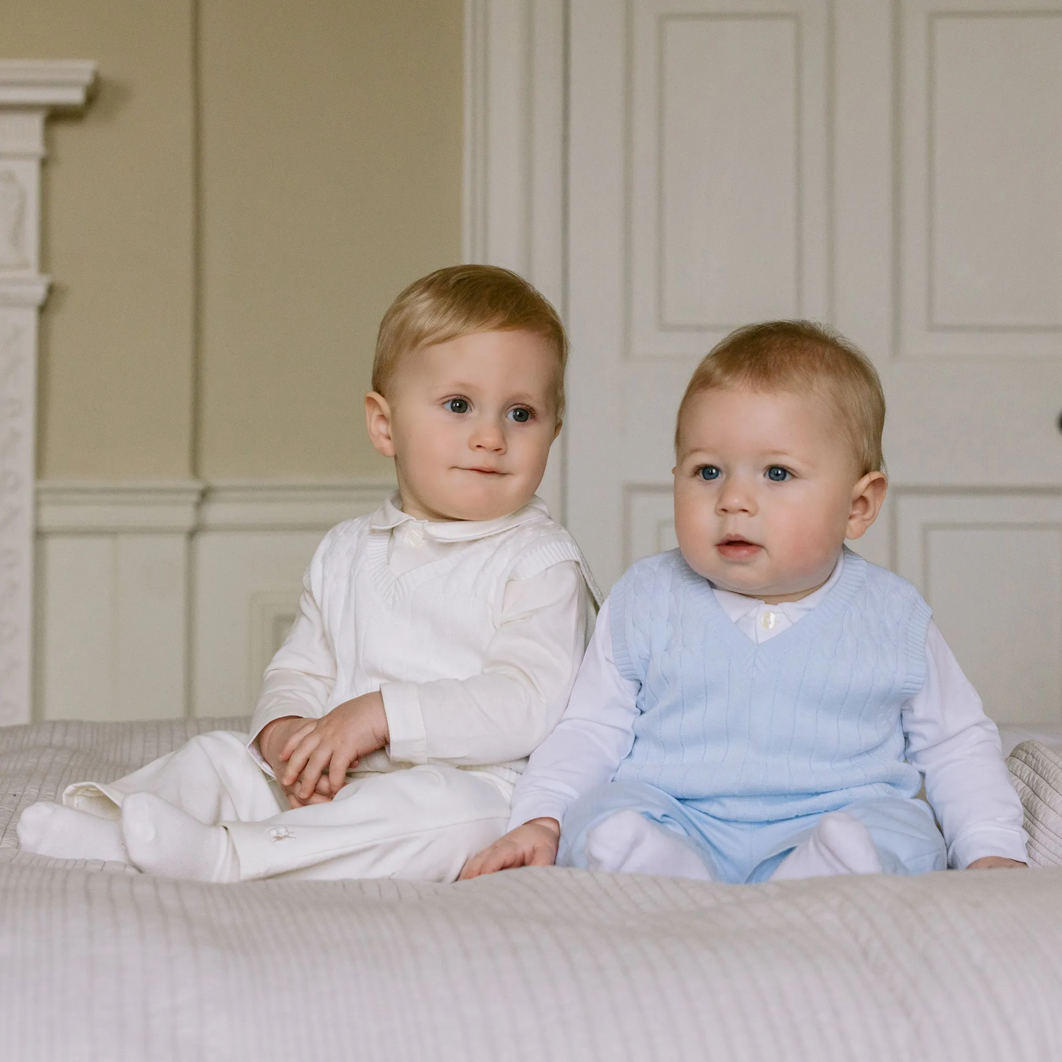 George Smart Baby Boys Ivory Three Piece Set